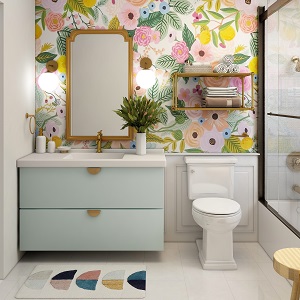 Цветная и яркая ванная комната: как преобразить санузел в Толмачёво - tolmachyovo.mebel54.com | фото