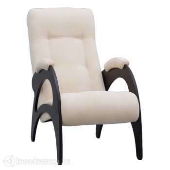 Кресло для отдыха Неаполь Модель 9 без лозы (Венге-эмаль/Ткань Ваниль Verona Vanilla) в Толмачёво - tolmachyovo.mebel54.com | фото