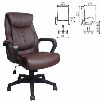 Кресло офисное BRABIX Enter EX-511 (коричневый) в Толмачёво - tolmachyovo.mebel54.com | фото