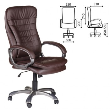Кресло офисное BRABIX Omega EX-589 (коричневое) в Толмачёво - tolmachyovo.mebel54.com | фото