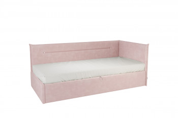 Кровать 0.9 Альба Тахта (Нежно-розовый велюр) в Толмачёво - tolmachyovo.mebel54.com | фото