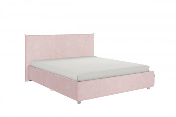 Кровать 1,6 Квест с основанием (Нежно-розовый велюр) в Толмачёво - tolmachyovo.mebel54.com | фото