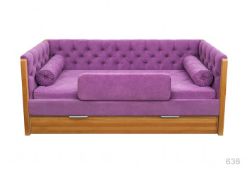 Кровать 180 серии Леди + ящик 32 Фиолетовый (мягкий бортик/подушка валик) в Толмачёво - tolmachyovo.mebel54.com | фото