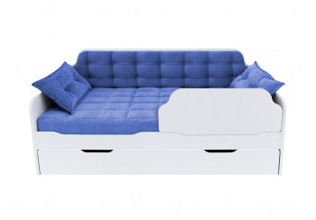 Кровать 180 серии Спорт Лайт 1 ящик 85 Синий (подушки) в Толмачёво - tolmachyovo.mebel54.com | фото