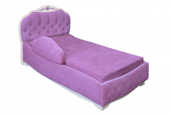 Кровать 190 Гармония Lux 67 Светло-фиолетовый (мягкий бортик) в Толмачёво - tolmachyovo.mebel54.com | фото