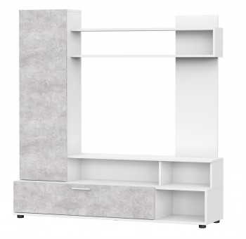 Мебель для гостиной "МГС 9" Белый / Цемент светлый в Толмачёво - tolmachyovo.mebel54.com | фото