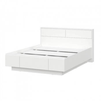 Модульная система "Одри" Кровать двойная (1,6х2,0) серия 3 Белый в Толмачёво - tolmachyovo.mebel54.com | фото