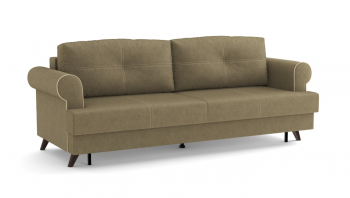 Оливер / диван - кровать 3-х местн. (еврокнижка) (велюр велутто коричневый 23 в Толмачёво - tolmachyovo.mebel54.com | фото