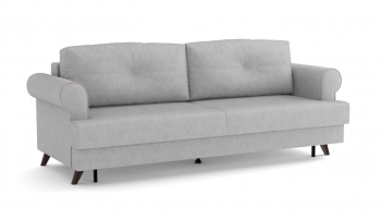 Оливер / диван - кровать 3-х местн. (еврокнижка) (велюр велутто серебряный 52 в Толмачёво - tolmachyovo.mebel54.com | фото