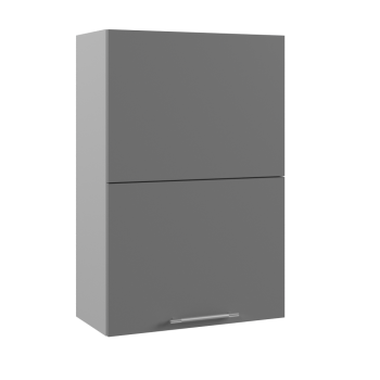 Ройс ПГПМ 600 Шкаф верхний Blum Aventos HF (Графит софт/корпус Серый) в Толмачёво - tolmachyovo.mebel54.com | фото
