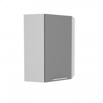 Ройс ВПУ 600 Шкаф верхний угловой высокий (Графит софт/корпус Серый) в Толмачёво - tolmachyovo.mebel54.com | фото